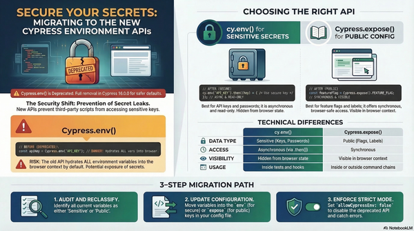 Enhancing Security in Cypress : Migrating from Cypress.env() to cy.env() and Cypress.expose()